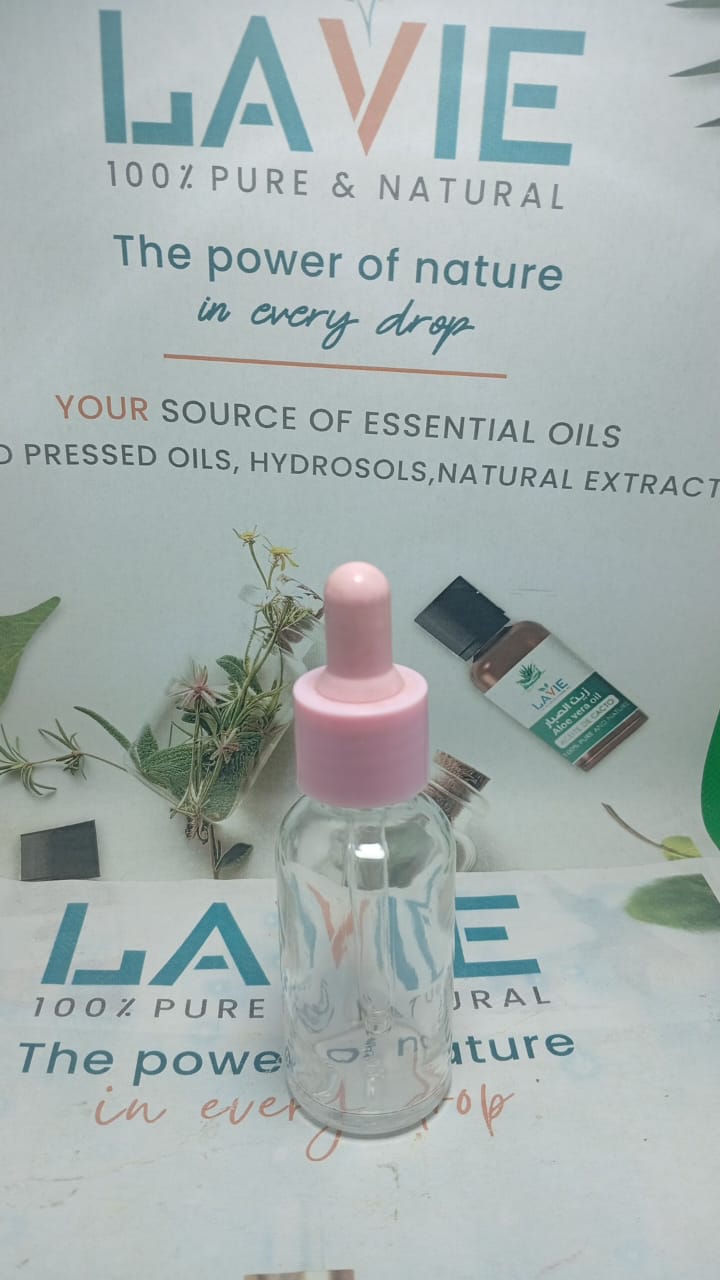 عبوة سيرم شفاف غطاء بينك (S04)